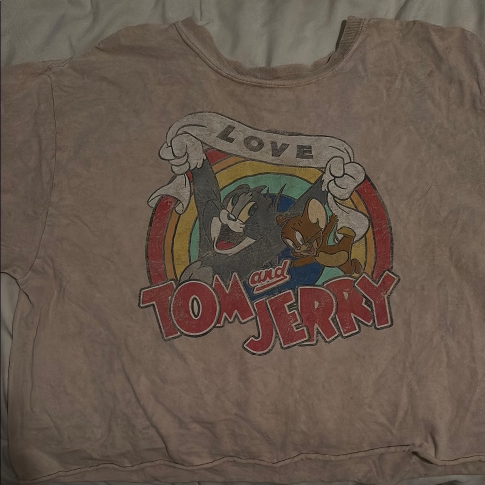 Tan Short Sleeve Tee with Vintage Graphic